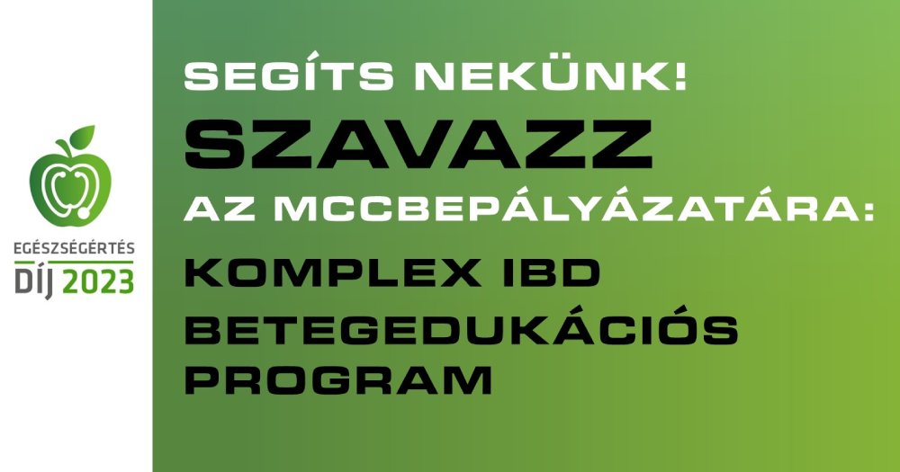 Szavazz az MCCBE pályázatára - Egészségértés Díj 2023